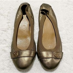 Coach Gold Chelsea Ballerina flats